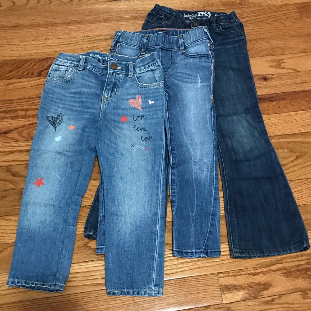 3 pairs of blue jeans 5T 4T